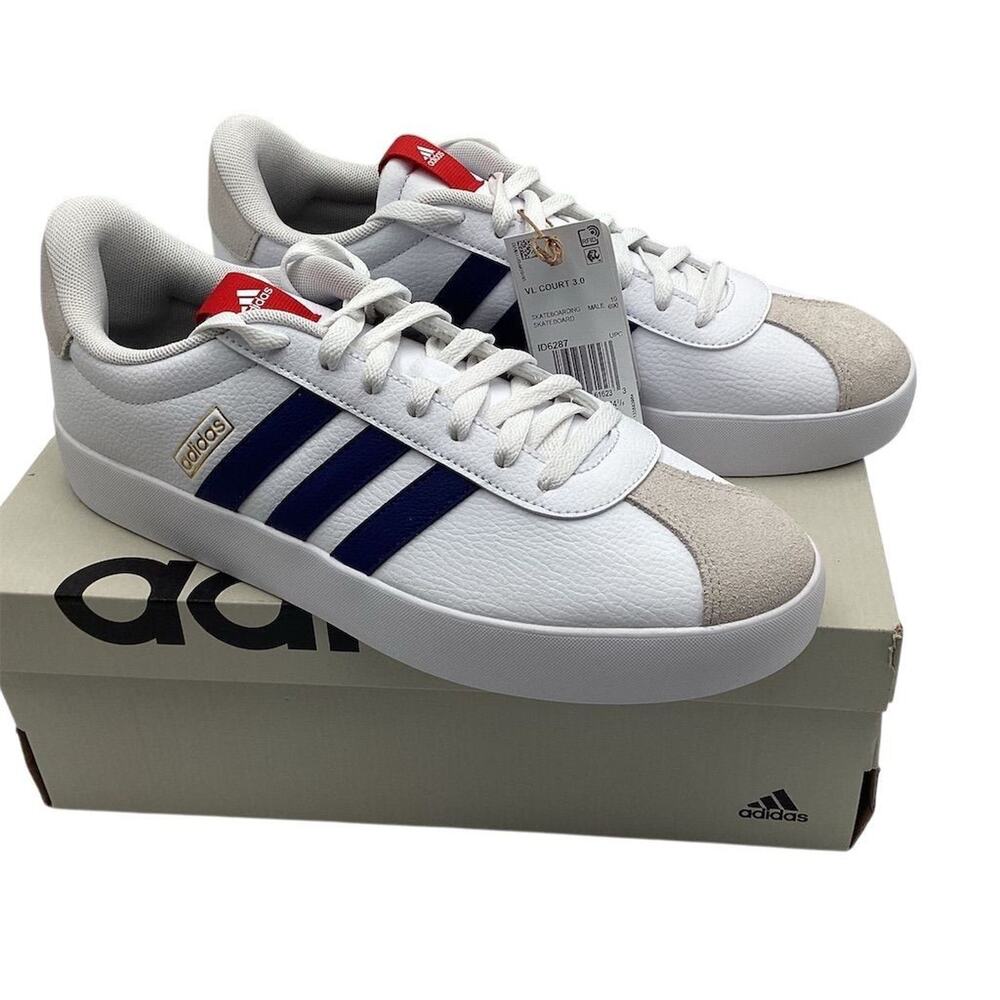 Adidas VL Court 3.0 Men's Sneakers Multicolor Size 10 Athletic Shoes